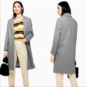 Topshop Relaxed Wool Coat